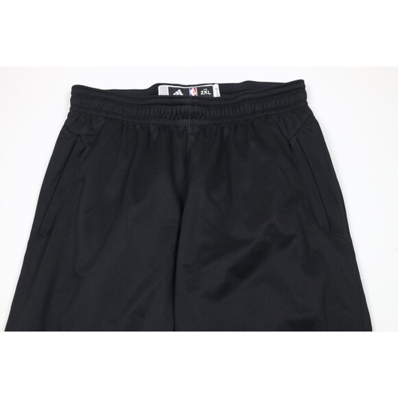 Adidas NBA Authentics Mens 2XL Striped Basketball Wide Leg Sweatpants Pants - Picture 2 of 15